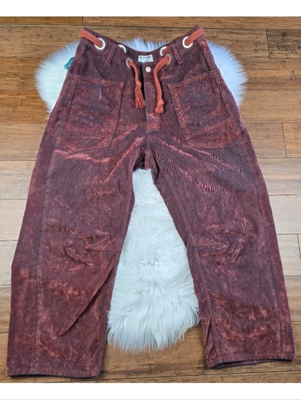 Free People We The Free Flocked Moxie Low Slung Barrel Jeans 29